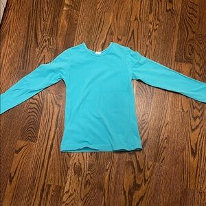 Kids Long Sleeve Teal Shirt